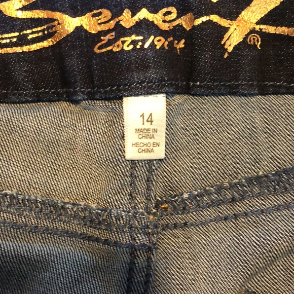Women’s size 14 seven7 high rise skinny tummy less blue jeans - Picture 8 of 13